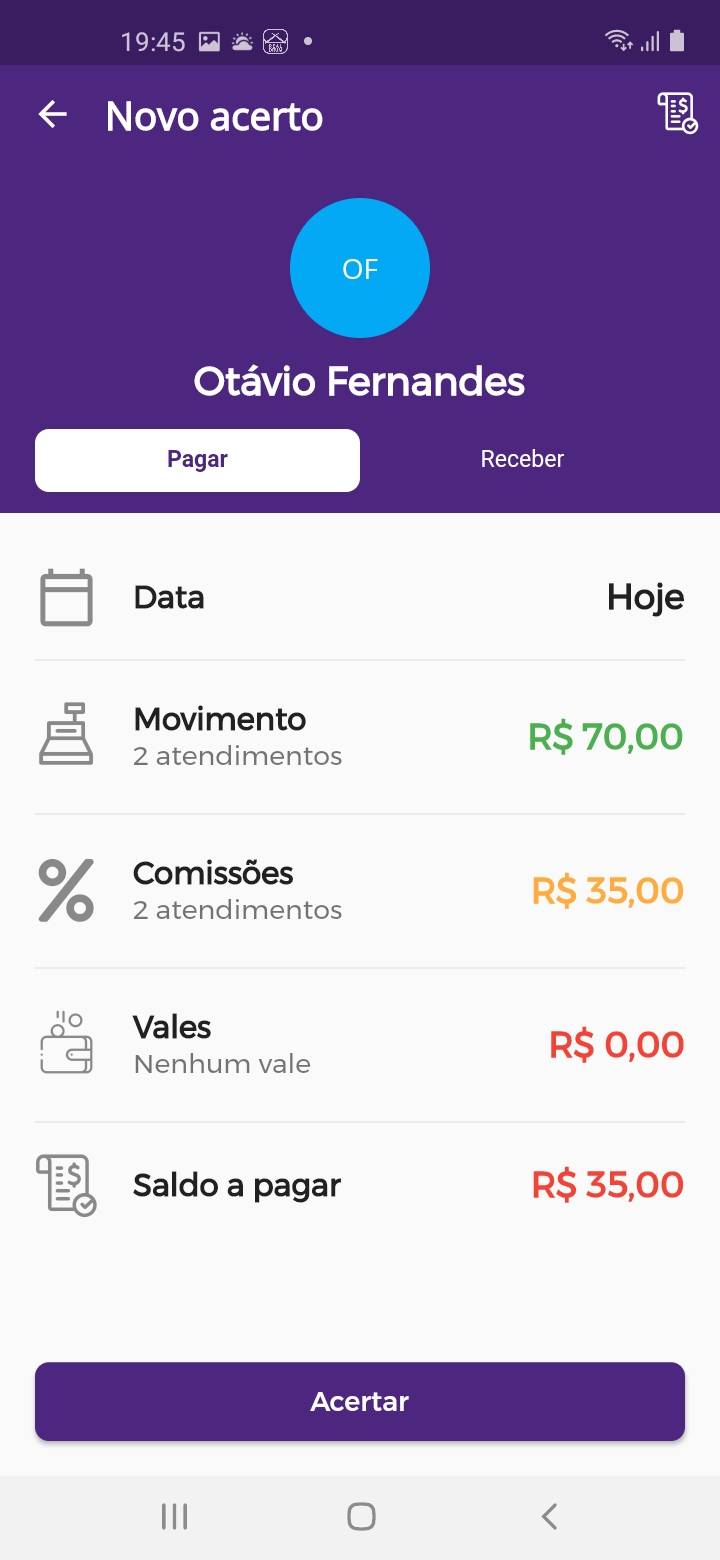 Screenshot of Android App